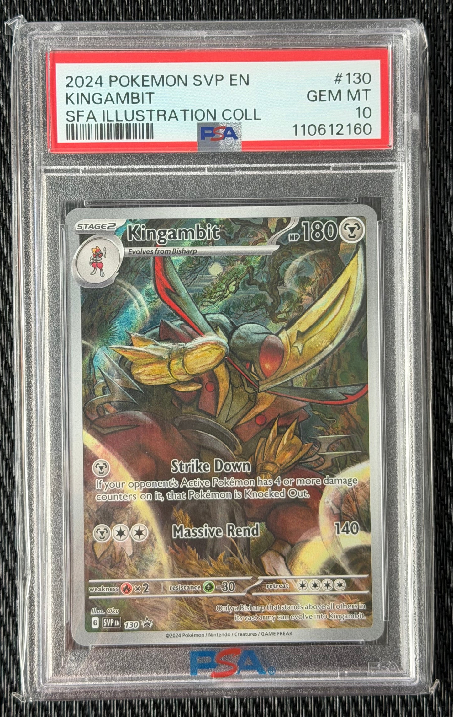 Pokemon Kingambit 2024 Scarlet & Violet  #130 Promo PSA 10
